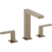 Смеситель для раковины hansgrohe Tecturis E 150 EcoSmart+, с донным клапаном Push-Open, 73030140, шлифованная бронза