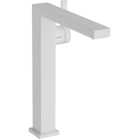 Смеситель для раковины hansgrohe Tecturis E 240 Fine CoolStart, EcoSmart+, с донным клапаном Push-Open, 73070700, матовый белый