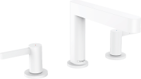 Смеситель для раковины Hansgrohe Finoris 110, со сливным клапаном Push-Open, матовый белый, 76033700