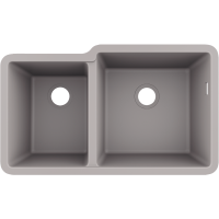 Кухонная мойка hansgrohe S51 S510-U760 интегрированная, с двумя чашами 305/435 43436380, серый бетон