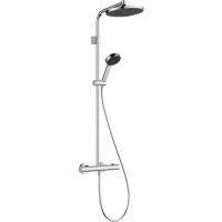 Душевая система hansgrohe Activera S Showerpipe 240 1jet EcoSmart+ с термостатом Ecostat Fine Varia, 28083000, хром