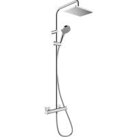 Душевая система Showerpipe 230 1jet с термостатом Hansgrohe Vernis Shape 26286000, хром