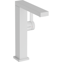 Смеситель для раковины hansgrohe Tecturis E 210 Fine, EcoSmart+, cо сливным гарнитуром Push-Open, 73060700, матовый белый