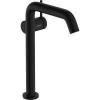 Смеситель для раковины hansgrohe Tecturis S 240 Fine, CoolStart, EcoSmart+, cо сливным гарнитуром Push-Open, 73370670, матовый черный