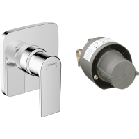 Смеситель для душа hansgrohe Vernis Shape, скрытого монтажа, в комплекте с монтажной частью 71662000, хром