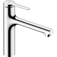 Смеситель для кухонной мойки hansgrohe Zesis M33 160, с вытяжным душем 2jet 74801000, хром
