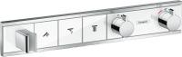 Термостатический смеситель для душа Hansgrohe RainSelect 15356400S со скрытой частью (15356400+15311180) белый хром