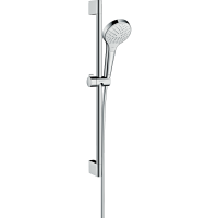 Душевой гарнитур hansgrohe Croma Select S 110 3jet Vario EcoSmart со штангой 65 см 26563400, белый/хром