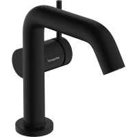 Смеситель для раковины hansgrohe Tecturis S 110 Fine CoolStart, EcoSmart+, с донным клапаном Push-Open, 73320670, матовый черный