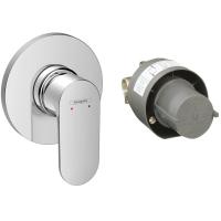 Смеситель для душа hansgrohe Rebris S, скрытого монтажа, в комплекте со скрытой частью 72648000, хром