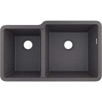 Кухонная мойка hansgrohe S51 S510-U760 интегрированная, с двумя чашами 305/435 43436290, серый камень