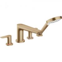 Смеситель hansgrohe Talis E на край ванны, на 4 отверстия 71748140, шлифованная бронза