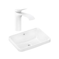 Готовый набор для раковины hansgrohe Xuniva Q встраиваемой со смесителем Vivenis 110 HG-PR241, белый/матовый белый