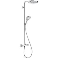 Душевая система hansgrohe Raindance Select S Showerpipe 240 1jet PowderRain с термостатом 27633000, хром