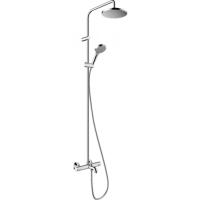 Душевая система Showerpipe 200 1jet с термостатом для ванны EcoSmart Hansgrohe Vernis Blend 26079000, хром