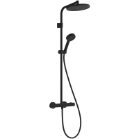 Душевая система hansgrohe Activera S Showerpipe 240 1jet EcoSmart с термостатом Ecostat Fine Varia, 28078670, матовый черный
