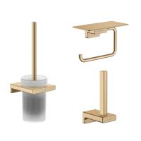 Готовый набор аксессуаров hansgrohe AddStoris HG-PR199, шлифованная бронза