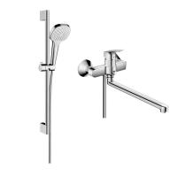 Готовый набор для ванны hansgrohe Logis с ручным душем Croma HG-PR165, хром