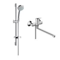 Готовый набор для ванны hansgrohe Logis с ручным душем Croma HG-PR167, хром