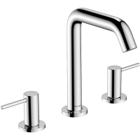 Смеситель для раковины hansgrohe Tecturis S 150 EcoSmart+, со сливным клапаном Push-Open, 73330000, хром