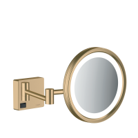 Косметическое зеркало hansgrohe AddStoris с подсветкой 41790140, шлифованная бронза