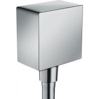 Шланговое подсоединение hansgrohe FixFit Square с клапаном обратного тока 26455000, хром