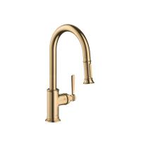 Смеситель Axor Montreux 16581140 для кухонной мойки, с выдвижным душем, шлифованная бронза