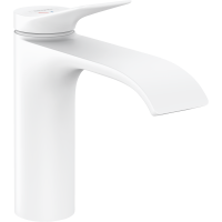 Смеситель для раковины hansgrohe Vivenis 110 CoolStart, без сливного гарнитура 75024700, матовый белый