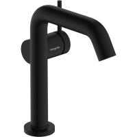 Смеситель для раковины hansgrohe Tecturis S 150 Fine CoolStart, EcoSmart+, со сливным клапаном Push-Open, 73340670, матовый черный