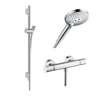 Готовый набор для душа hansgrohe Raindance с термостатом Ecostat HG-PR112, хром