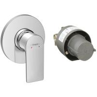 Смеситель для душа hansgrohe Rebris E, скрытого монтажа, в комплекте со скрытой частью 72658000, хром