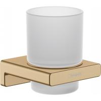 Стакан для зубных щеток hansgrohe AddStoris 41749140, шлифованная бронза