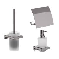 Готовый набор аксессуаров hansgrohe AddStoris HG-PR207, шлифованный черный хром