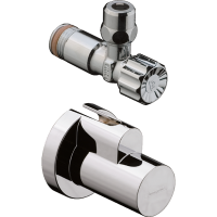 Вентиль угловой hansgrohe 3/8 с накладкой 13954820, шлифованный никель