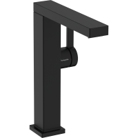 Смеситель для раковины hansgrohe Tecturis E 210 Fine, EcoSmart+, cо сливным гарнитуром Push-Open, 73060670, матовый черный