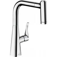 Кухонный смеситель Hansgrohe Metris M71 однорычажный, 220, с вытяжным душем, 2jet 73800000, хром