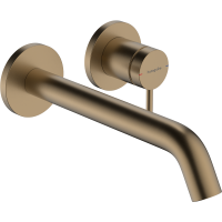 Внешняя часть смесителя для раковины hansgrohe Tecturis S скрытого монтажа, EcoSmart+, 73351140, шлифованная бронза