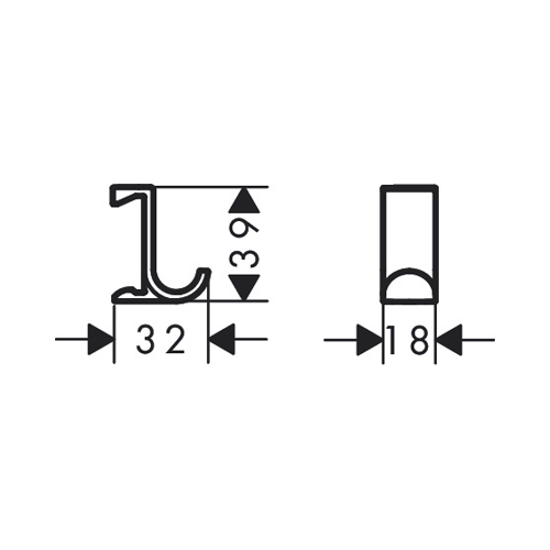 Hansgrohe WallStoris Крючок широкий белый матовый 27914700
