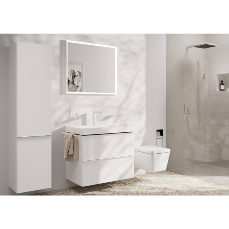 Смеситель для раковины hansgrohe Tecturis E 150 CoolStart EcoSmart+, с донным клапаном, 73053700, матовый белый
