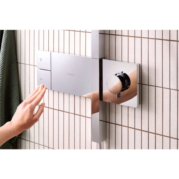 Душевая система hansgrohe Raindance Alive Q Showerpipe 210/340 1jet с термостатом ShowerSelect Comfort, 24580000, хром