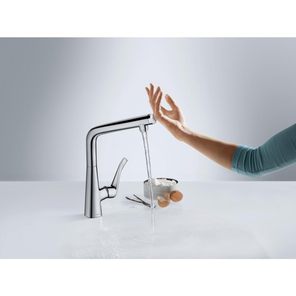 Смеситель hansgrohe Metris для кухонной мойки 14821800, под сталь