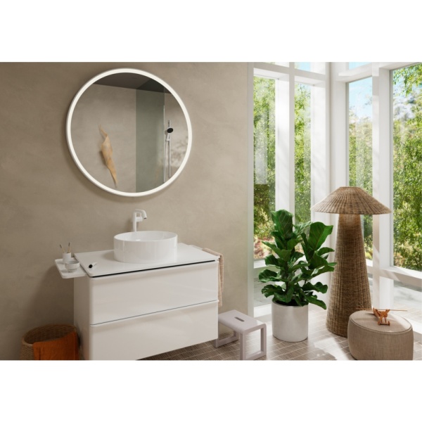 Смеситель для раковины hansgrohe Tecturis S 240 Fine, CoolStart, EcoSmart+, 73372700, матовый белый