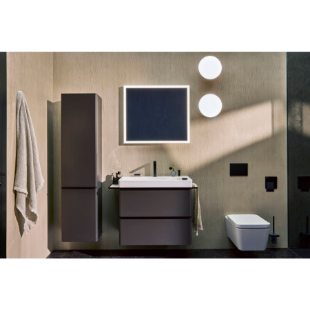 Смеситель для раковины hansgrohe Tecturis E 150 CoolStart EcoSmart+, с донным клапаном, 73053670, матовый черный