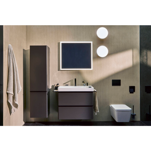 Смеситель для раковины hansgrohe Tecturis E 150 CoolStart EcoSmart+, с донным клапаном, 73053670, матовый черный