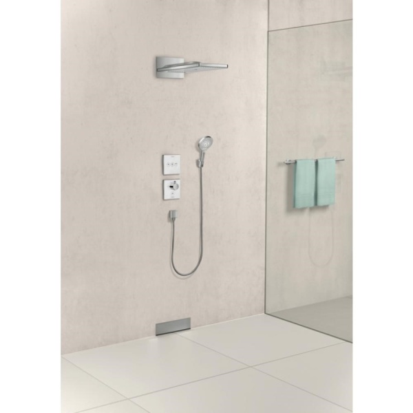 Термостат hansgrohe ShowerSelect Highfow для душа с отдельным выводом для ручного душа 15735400, белый/хром