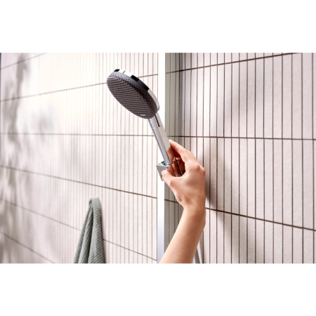 Душевая система hansgrohe Raindance Alive Q Showerpipe 210/340 1jet с термостатом ShowerSelect Comfort, 24580000, хром
