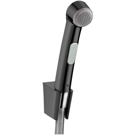 Гигиенический душ hansgrohe 1jet с держателем и шлангом 160 см 32128340, шлифованный черный хром