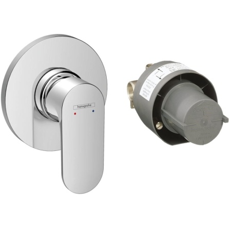 Смеситель для душа hansgrohe Rebris S, скрытого монтажа, в комплекте со скрытой частью 72648000, хром