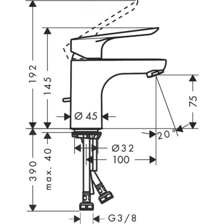 Смеситель для раковины Hansgrohe Logis E 70 71160000, хром