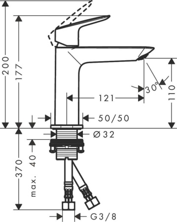 Смеситель для раковины Hansgrohe Logis 71252000 хром